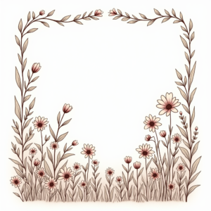 Coloring Pages — Delicate Line-art Bouquet Of Wildflowers With Printable / Etsy #0309 (FLUX)