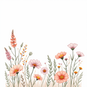 Coloring Pages — Delicate Line-art Bouquet Of Wildflowers With Printable / Etsy #0315 (Ideogram)