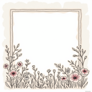 Coloring Pages — Delicate Line-art Bouquet Of Wildflowers With Printable / Etsy #0345 (FLUX)