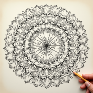 Coloring Pages — Intricate Mandala Pattern Radiating From A Printable / Etsy #0069 (FLUX)