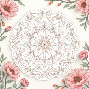Coloring Pages — Intricate Mandala Pattern Radiating From A Printable / Etsy #0093 (FLUX)