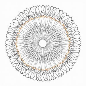 Coloring Pages — Intricate Mandala Pattern Radiating From A Printable / Etsy #0111 (Ideogram)