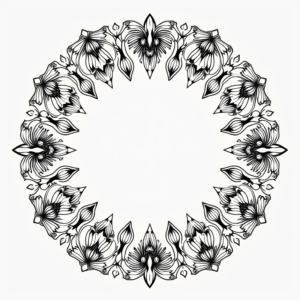 Coloring Pages — Intricate Mandala Pattern Radiating From A Printable / Etsy #0129 (FLUX)
