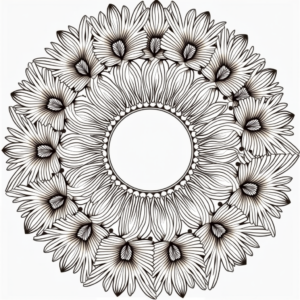Coloring Pages — Intricate Mandala Pattern Radiating From A Printable / Etsy #0141 (FLUX)