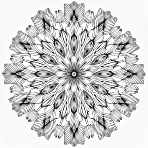 Coloring Pages — Intricate Mandala Pattern Radiating From A Printable / Etsy #0153 (FLUX)