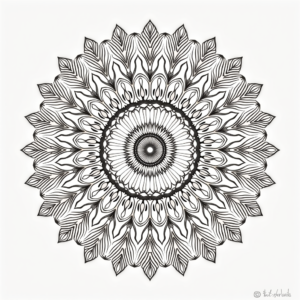 Coloring Pages — Intricate Mandala Pattern Radiating From A Printable / Etsy #0213 (FLUX)