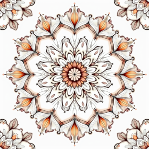 Coloring Pages — Intricate Mandala Pattern Radiating From A Printable / Etsy #0225 (FLUX)