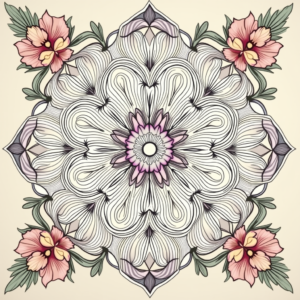 Coloring Pages — Intricate Mandala Pattern Radiating From A Printable / Etsy #0239 (Gemini)
