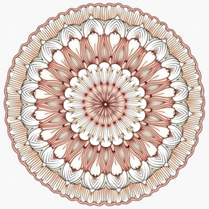 Coloring Pages — Intricate Mandala Pattern Radiating From A Printable / Etsy #0263 (Gemini)