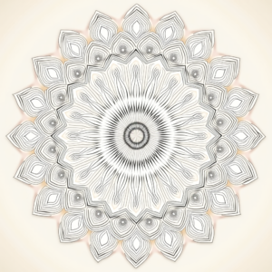 Coloring Pages — Intricate Mandala Pattern Radiating From A Printable / Etsy #0287 (Gemini)