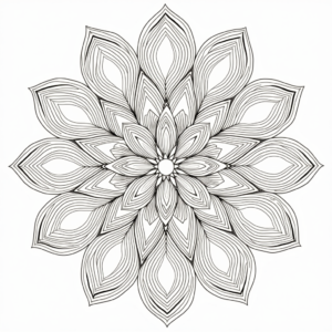 Coloring Pages — Intricate Mandala Pattern Radiating From A Printable / Etsy #0299 (Gemini)