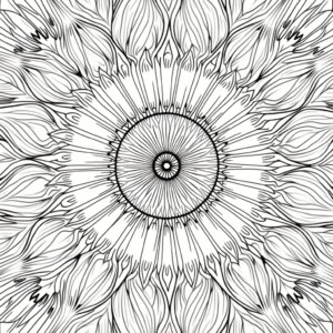 Coloring Pages — Intricate Mandala Pattern Radiating From A Printable / Etsy #0305 (Seedream)