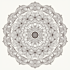 Coloring Pages — Intricate Mandala Pattern Radiating From A Printable / Etsy #0317 (Seedream)