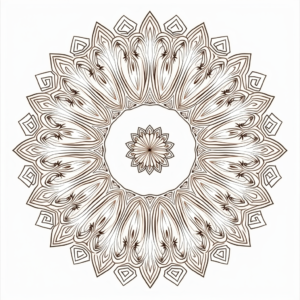 Coloring Pages — Intricate Mandala Pattern Radiating From A Printable / Etsy #0329 (Seedream)