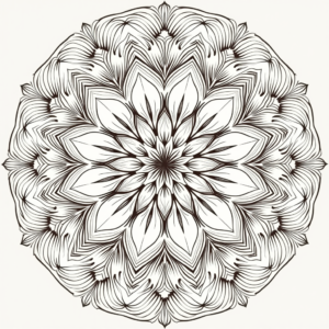 Coloring Pages — Intricate Mandala Pattern Radiating From A Printable / Etsy #0335 (Gemini)