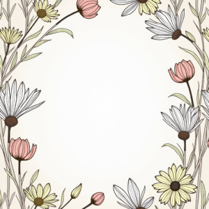 Coloring Pages — Nostalgic Vintage-postcard-style Botanical Illustration Printable / Etsy #0192 (ChatGPT)