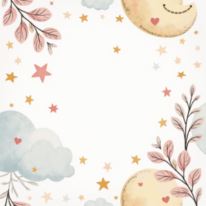 Coloring Pages — Soft Watercolor-style Moon-and-stars Nursery Motif Printable / Etsy #0083 (Gemini)