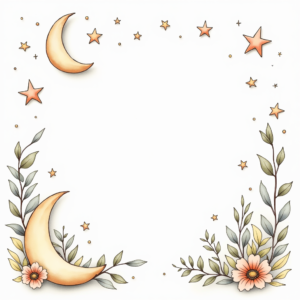 Coloring Pages — Soft Watercolor-style Moon-and-stars Nursery Motif Printable / Etsy #0113 (Seedream)