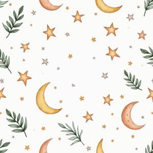 Coloring Pages — Soft Watercolor-style Moon-and-stars Nursery Motif Printable / Etsy #0155 (Gemini)