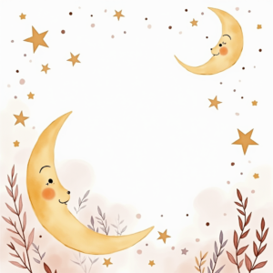 Coloring Pages — Soft Watercolor-style Moon-and-stars Nursery Motif Printable / Etsy #0289 (Firefly)