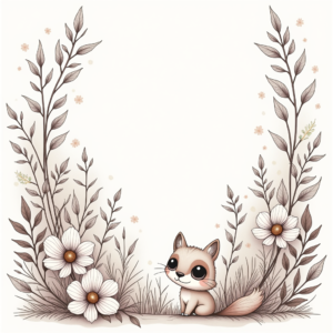 Coloring Pages — Whimsical Woodland-creature Illustration Peeking Through Soft Printable / Etsy #0004 (Leonardo)