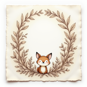 Coloring Pages — Whimsical Woodland-creature Illustration Peeking Through Soft Printable / Etsy #0052 (Leonardo)