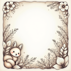 Coloring Pages — Whimsical Woodland-creature Illustration Peeking Through Soft Printable / Etsy #0064 (Leonardo)