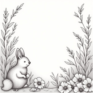 Coloring Pages — Whimsical Woodland-creature Illustration Peeking Through Soft Printable / Etsy #0112 (Leonardo)