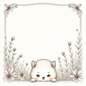 Coloring Pages — Whimsical Woodland-creature Illustration Peeking Through Soft Printable / Etsy #0124 (Leonardo)