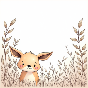 Coloring Pages — Whimsical Woodland-creature Illustration Peeking Through Soft Printable / Etsy #0130 (Krea)