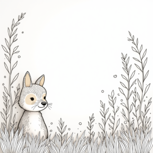 Coloring Pages — Whimsical Woodland-creature Illustration Peeking Through Soft Printable / Etsy #0136 (Leonardo)