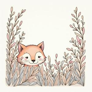 Coloring Pages — Whimsical Woodland-creature Illustration Peeking Through Soft Printable / Etsy #0208 (Leonardo)