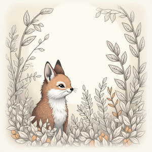Coloring Pages — Whimsical Woodland-creature Illustration Peeking Through Soft Printable / Etsy #0214 (Krea)