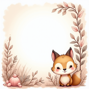 Coloring Pages — Whimsical Woodland-creature Illustration Peeking Through Soft Printable / Etsy #0252 (ChatGPT)
