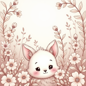 Coloring Pages — Whimsical Woodland-creature Illustration Peeking Through Soft Printable / Etsy #0270 (Dreamina)