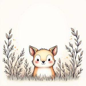 Coloring Pages — Whimsical Woodland-creature Illustration Peeking Through Soft Printable / Etsy #0330 (Dreamina)