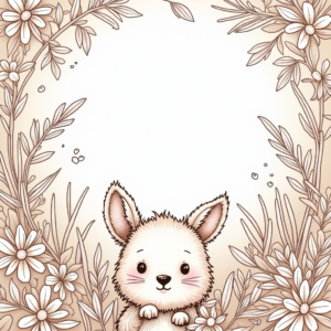 Coloring Pages — Whimsical Woodland-creature Illustration Peeking Through Soft Printable / Etsy #0336 (ChatGPT)