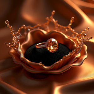 Cosmetics — Faceted Gemstone Ring Nestled In Dark Product Ads #0279 (Firefly)