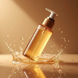 Cosmetics — Minimalist Skincare Bottle With A Bamboo Product Ads #0054 (Leonardo)