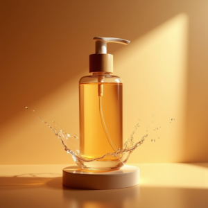 Cosmetics — Minimalist Skincare Bottle With A Bamboo Product Ads #0072 (Krea)