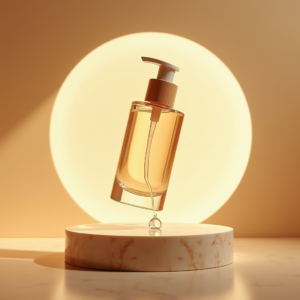 Cosmetics — Minimalist Skincare Bottle With A Bamboo Product Ads #0078 (Leonardo)