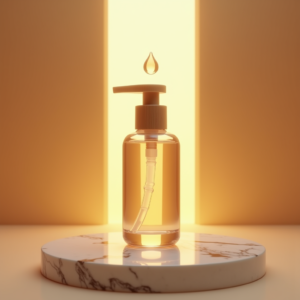 Cosmetics — Minimalist Skincare Bottle With A Bamboo Product Ads #0084 (Krea)