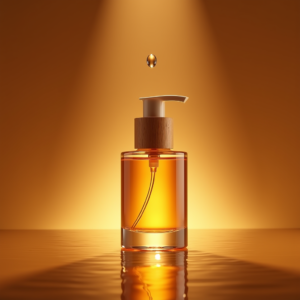 Cosmetics — Minimalist Skincare Bottle With A Bamboo Product Ads #0156 (Krea)