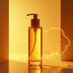 Cosmetics — Minimalist Skincare Bottle With A Bamboo Product Ads #0204 (Krea)
