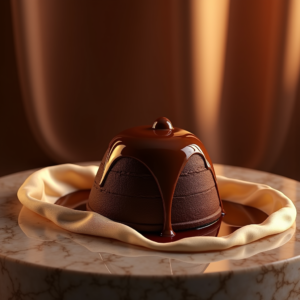 Cosmetics — Rich Dark-chocolate Dessert With A Glossy Product Ads #0099 (Firefly)