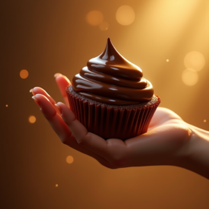 Cosmetics — Rich Dark-chocolate Dessert With A Glossy Product Ads #0219 (Firefly)
