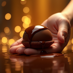 Cosmetics — Rich Dark-chocolate Dessert With A Glossy Product Ads #0229 (Gemini)