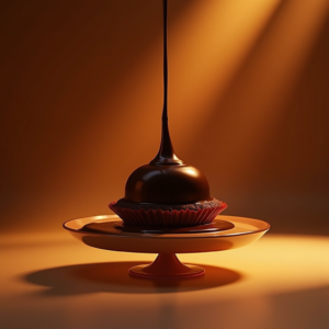 Cosmetics — Rich Dark-chocolate Dessert With A Glossy Product Ads #0283 (Seedream)