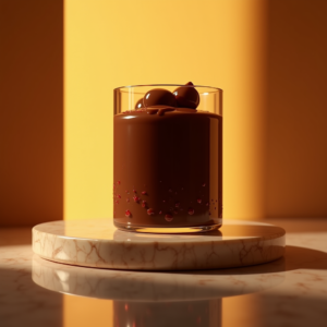 Cosmetics — Rich Dark-chocolate Dessert With A Glossy Product Ads #0319 (Seedream)