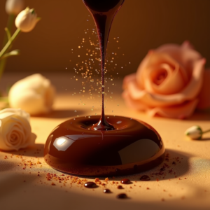 Cosmetics — Rich Dark-chocolate Dessert With A Glossy Product Ads #0343 (Seedream)